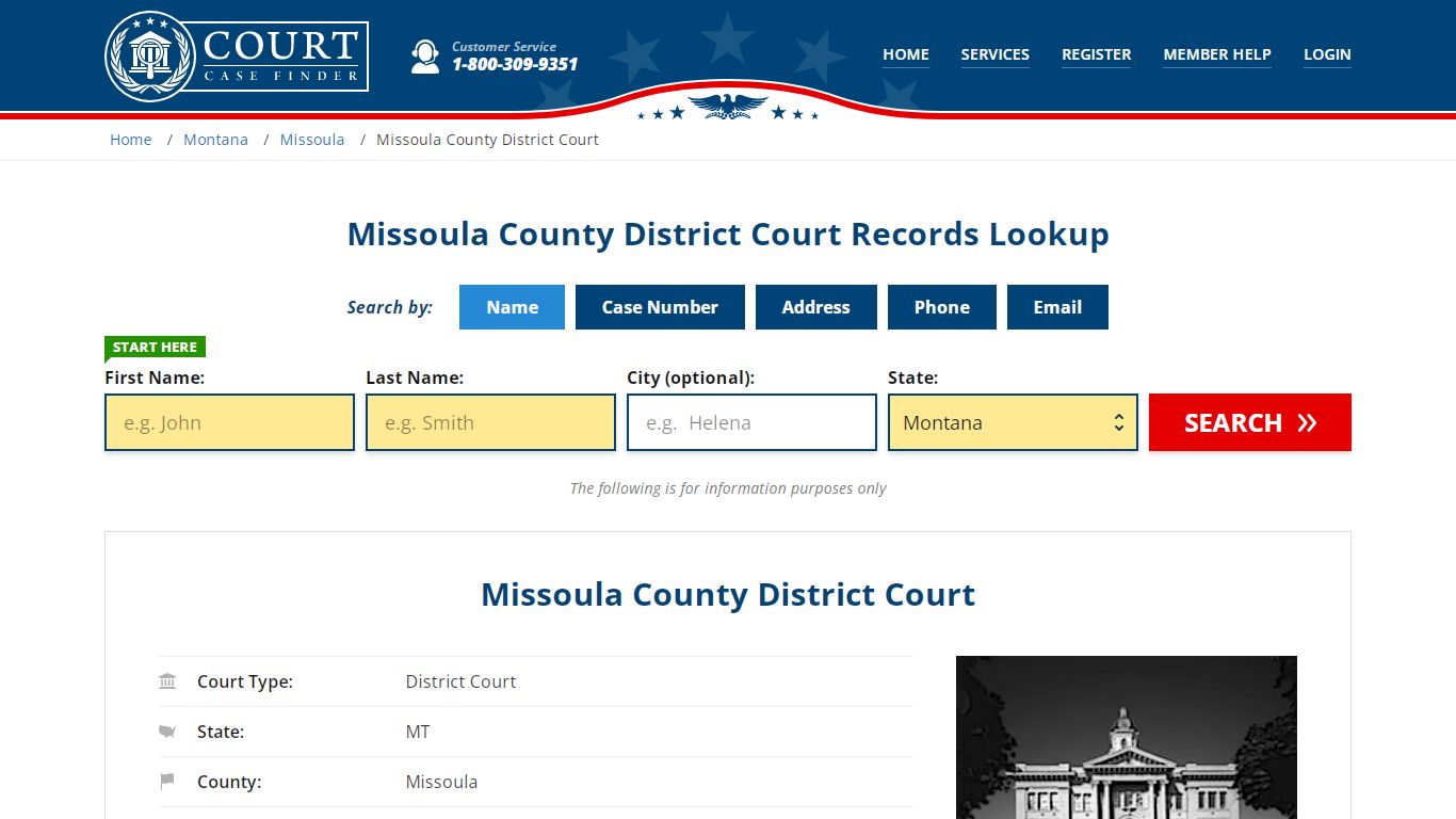 Missoula County District Court Records Lookup - CourtCaseFinder.com